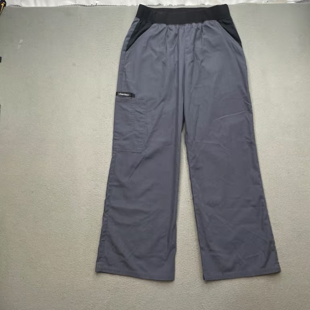 Gray Men’s Scrub Pants with Elastic Waistband